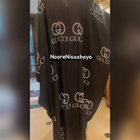 gucci print abaya|Gucci Logo Abaya – Noor e Nisa Abaya.